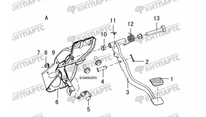 Педаль тормоза Great Wall DW Hower H3