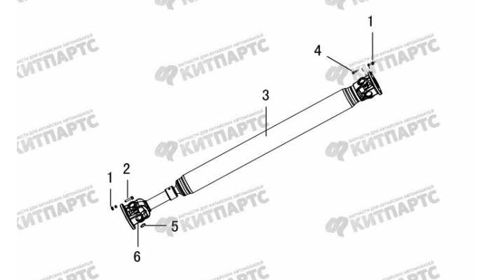 Вал карданный задний Great Wall Hover H3