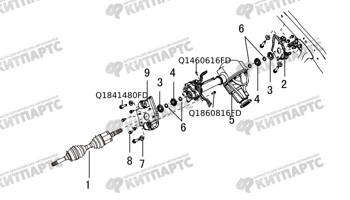 Мост передний Great Wall DW Hower H3