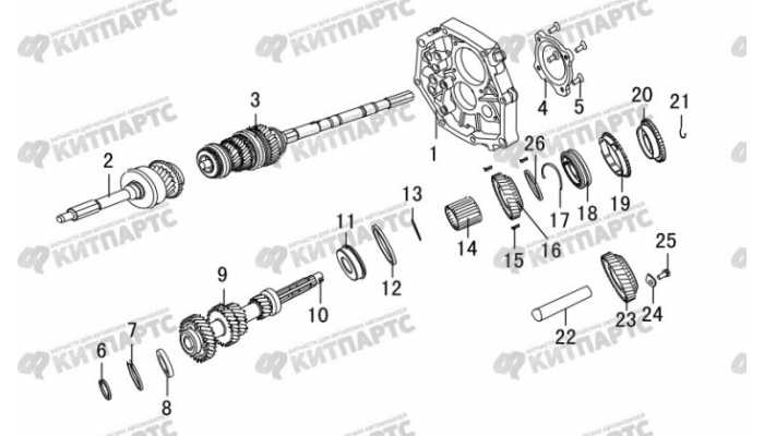 Вал КПП промежуточный Great Wall Hover H3