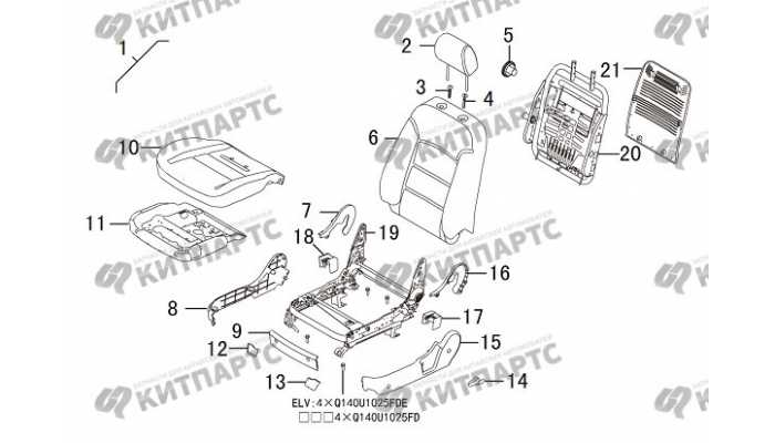 Сиденье переднее левое Great Wall Hover H3 New