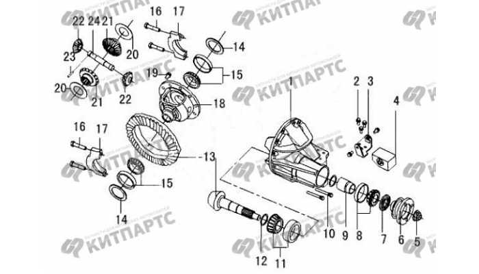 Редуктор, дифференциал переднего моста Great Wall Sailor