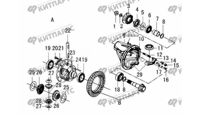 Редуктор, дифференциал заднего моста. Great Wall