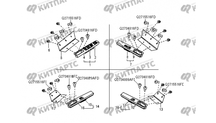 Кнопки стеклоподемника Great Wall Wingle 5