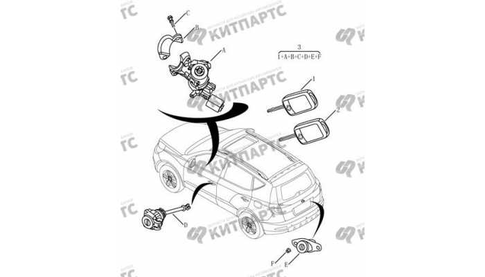 Замок зажигания Geely Emgrand X7 FL