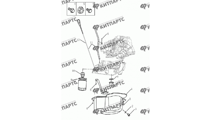 Масляный картер (1,5 L DVVT) Geely