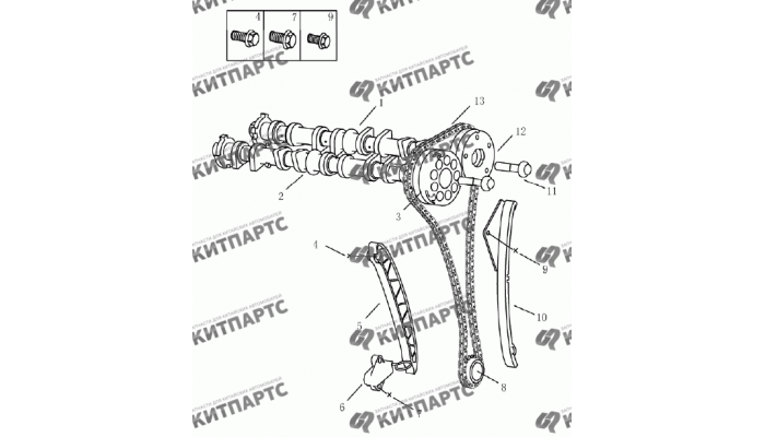 ГРМ (1,5 L DVVT) Geely Emgrand (EC7)