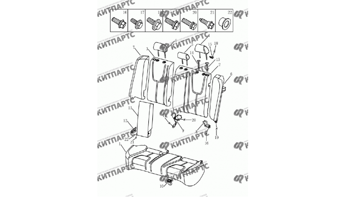 Сиденье заднее Geely