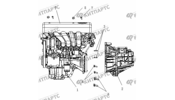 Двигатель в сборе Geely Vision (FC)